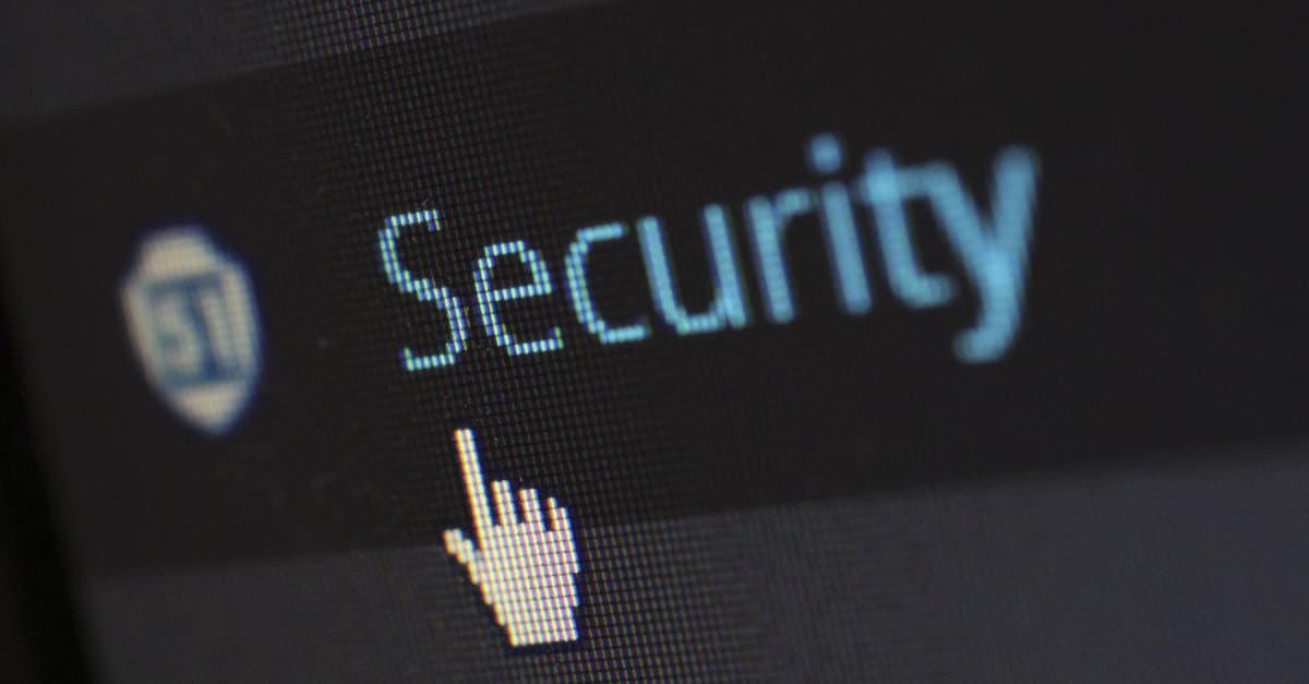 Navigating the Web with Safety in Mind. Close-up view of a mouse cursor over digital security text on display.